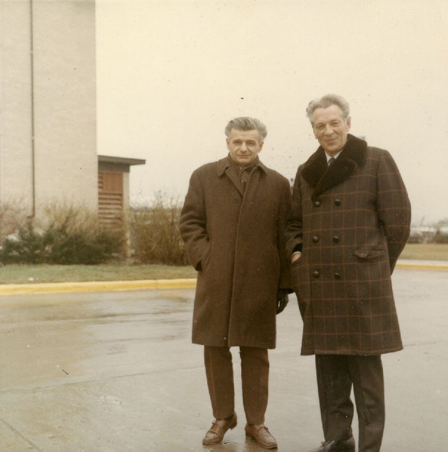 Ives Bonnefoy and Aleksander Aspel dets of 1967. Iowa City airport.