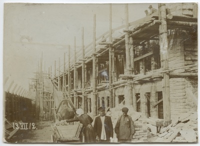 Construction of a. m. Luther factory buildings in 1912  duplicate photo