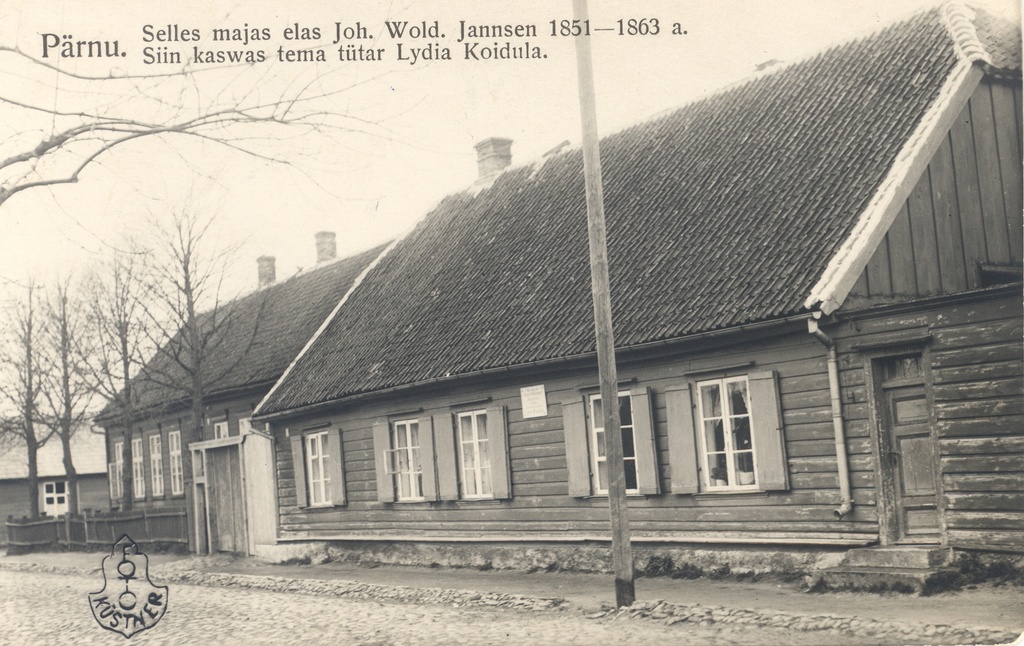 J. V. Jannsen's residence in Pärnu 1851-1863