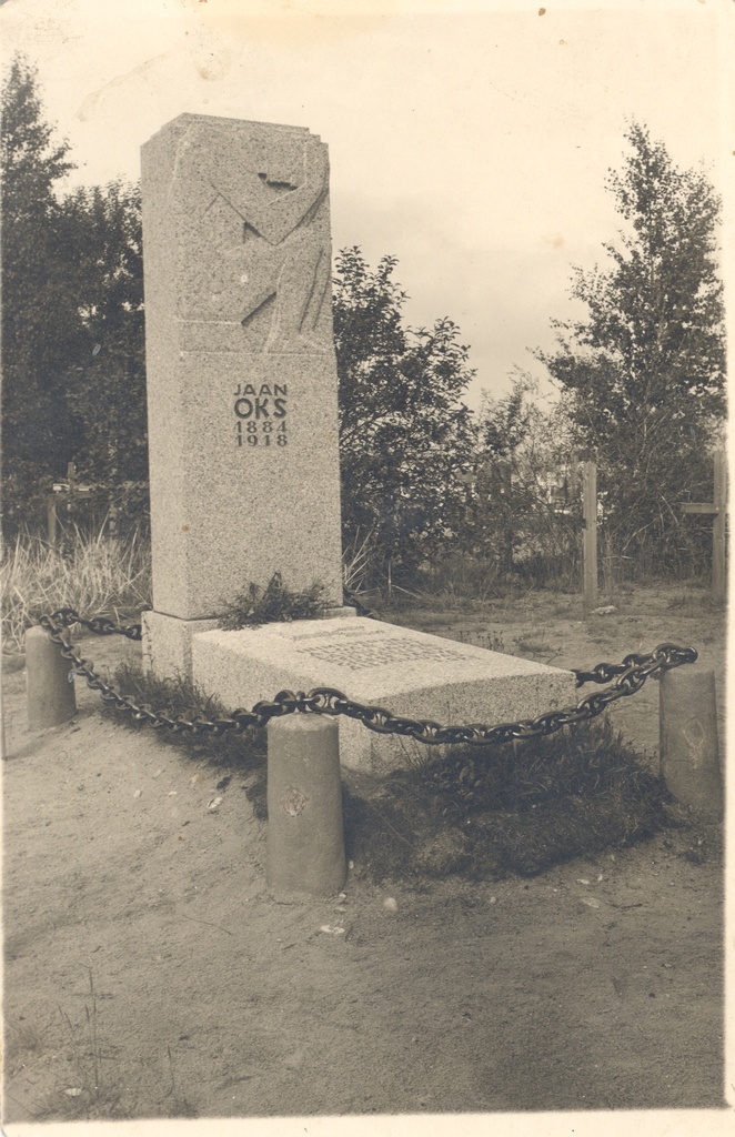 Jaan Oks funeral place in Tallinn on the Rahumäe cemetery