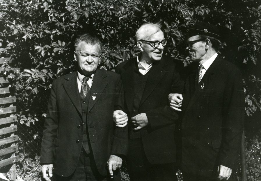 On the left: 1) Henn Riimaa, 2) Uku Masing, 3) Evald Unionmäe on July 1, 1976.
