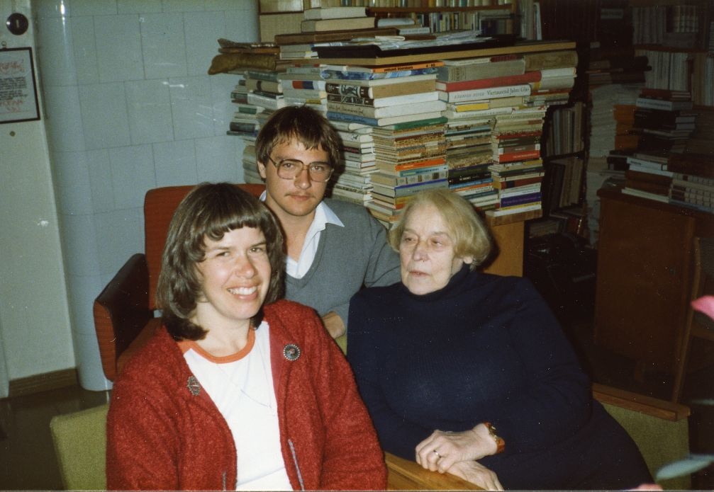 Mall Peek, Andres Bereczk and Betti Alver in July 1983.