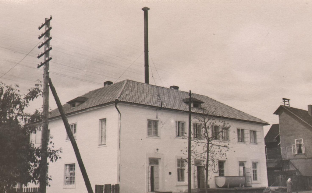 View of Elva butter industry, 1955. Summer
