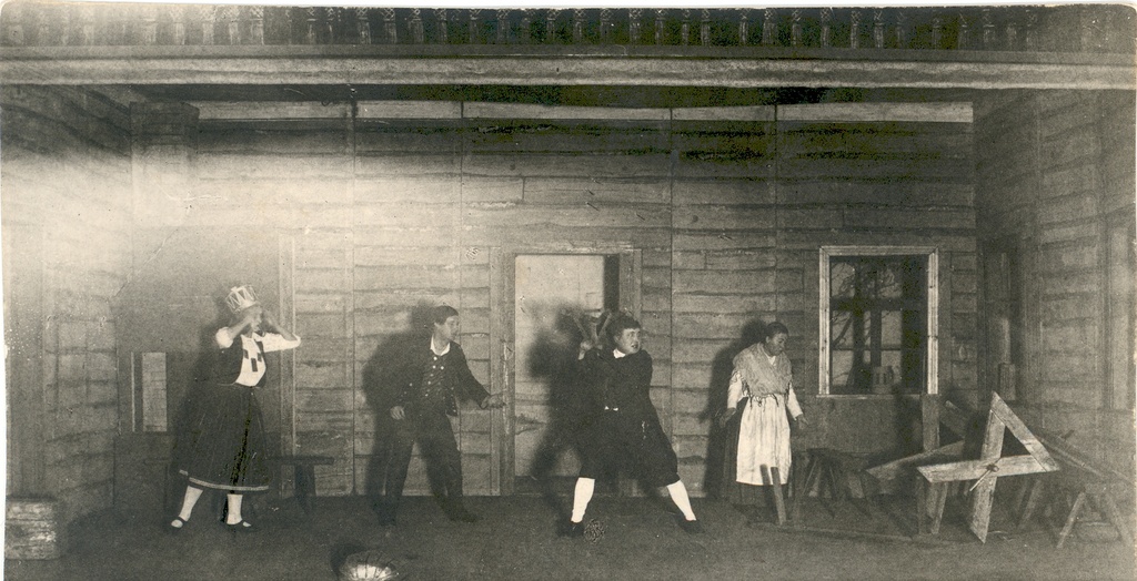 A. Stone "Nõmmekingsepad" "Vanemuises" 1923. a. Scene II view.