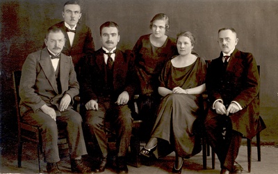 Ernst Enno (left. 1.) Employees of Läänemaa Education Department approx. 1925  duplicate photo