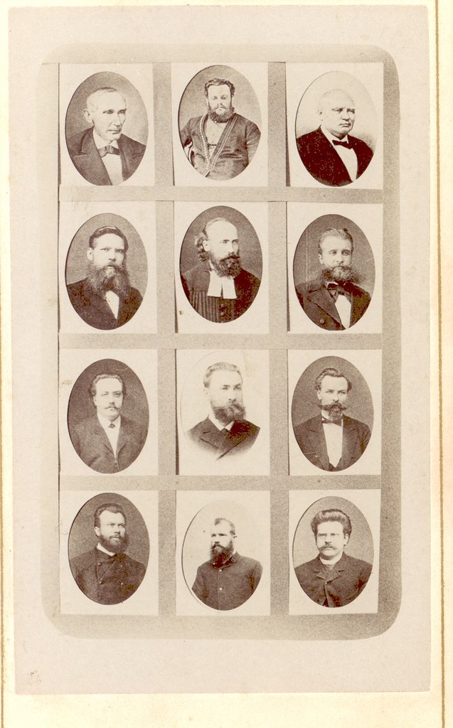 FR. R. Kreutzwald, C. R. Jakobson, J. W. Jannsen, J. W. Weske, J. Hurt, m. J. Eisen, K. a. Hermann, J. Kõrv, a. Grenzstein, J. Kunder, -?-, a. Saal