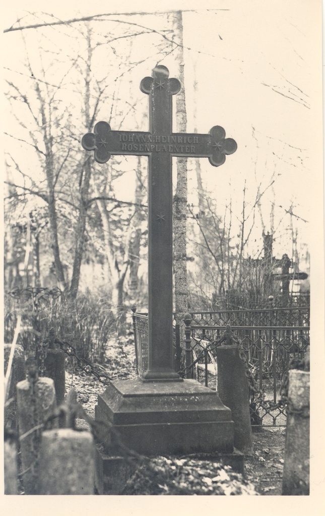 Yeah. H. Rosenplänteri (1782-1846) tomb of Pärnu ev.-lut. Faith in the cemetery