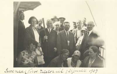 Johanna Kitzberg and others at the fire tower in Saaremaa on July 21, 1929  duplicate photo