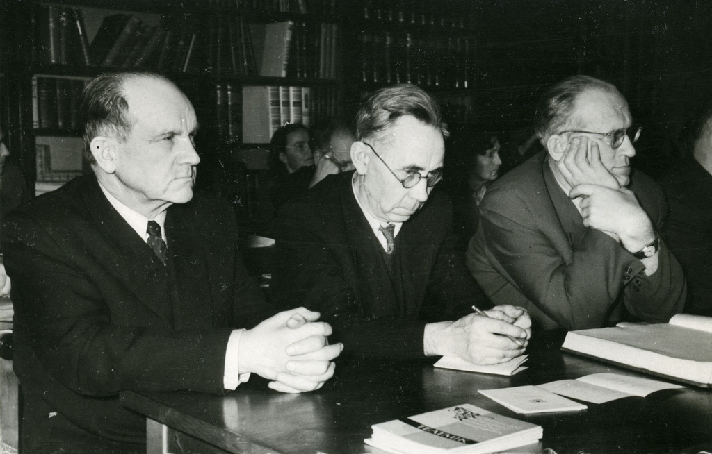 Kreutzwald Day at the Literature Museum 26-27.12.1960. VAS. : Eduard Kubja, August Annist, August Sang