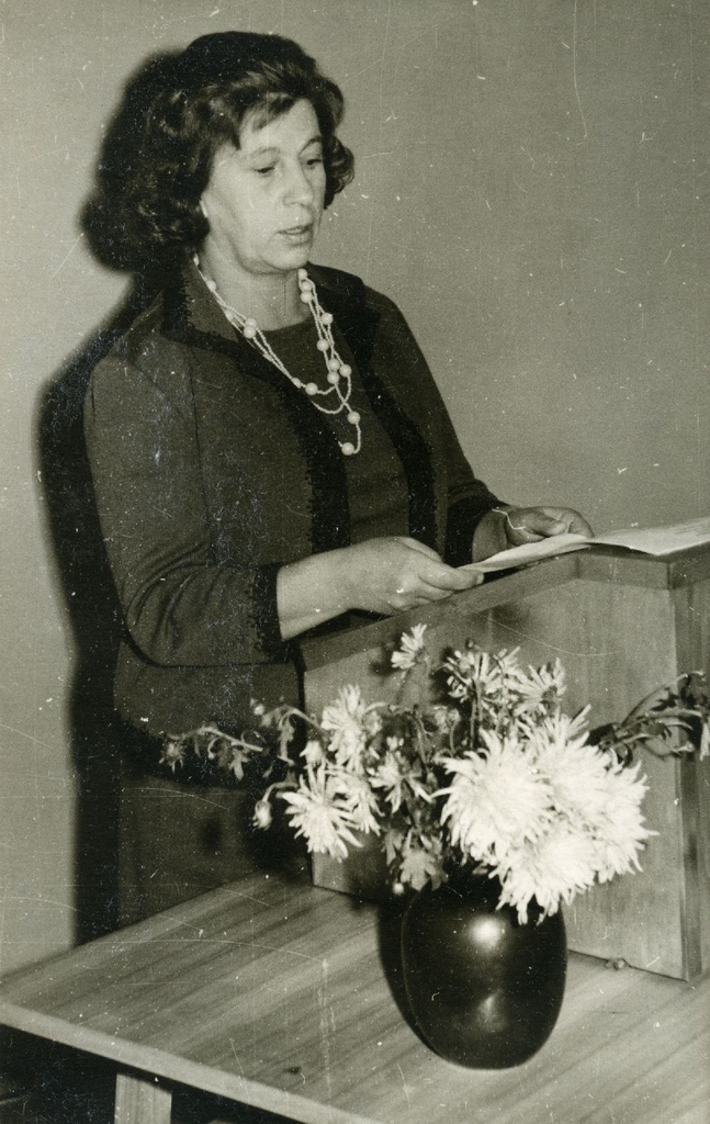 Kersti Merilaas for Estonian Soviet poetry at the Museum of Literature 17.10.1963