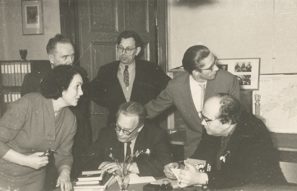 Finnish writers at the Literature Museum 3.04.1959. a