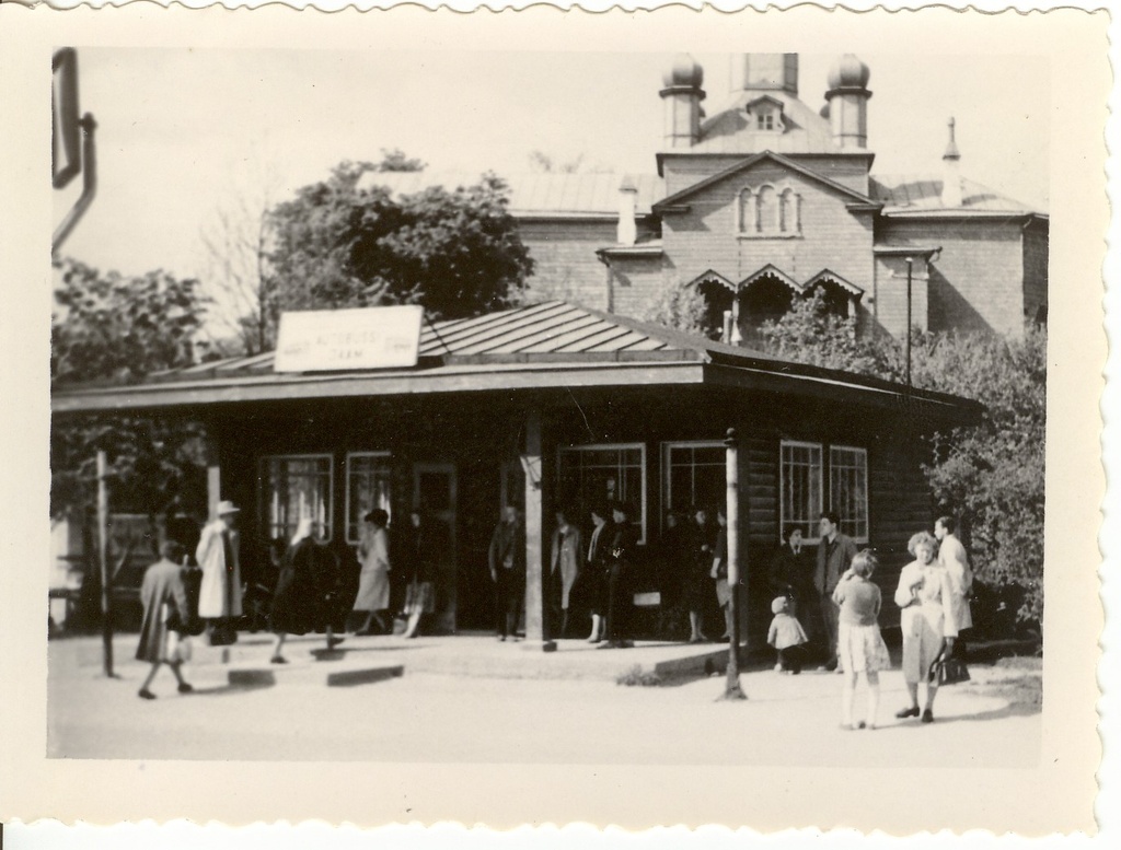Photo, Paide bus station in 1960s a.