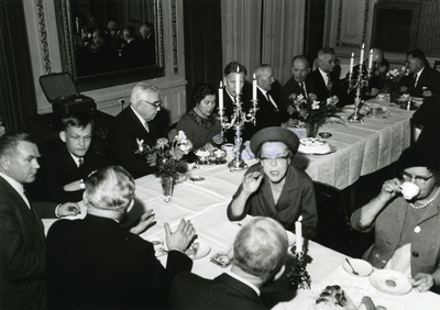 Estonian Committee in 1969? Behind the table (left) 1. Heinrich Mark, 2. Reino Sepp, 3. Johannes Oskar Lauri, 5. Theodor Künnapas, 6. Artur Reintam, 7. Arvo Mägi, 8. Karl Ristikivi, 10. Axel Mark  similar photo
