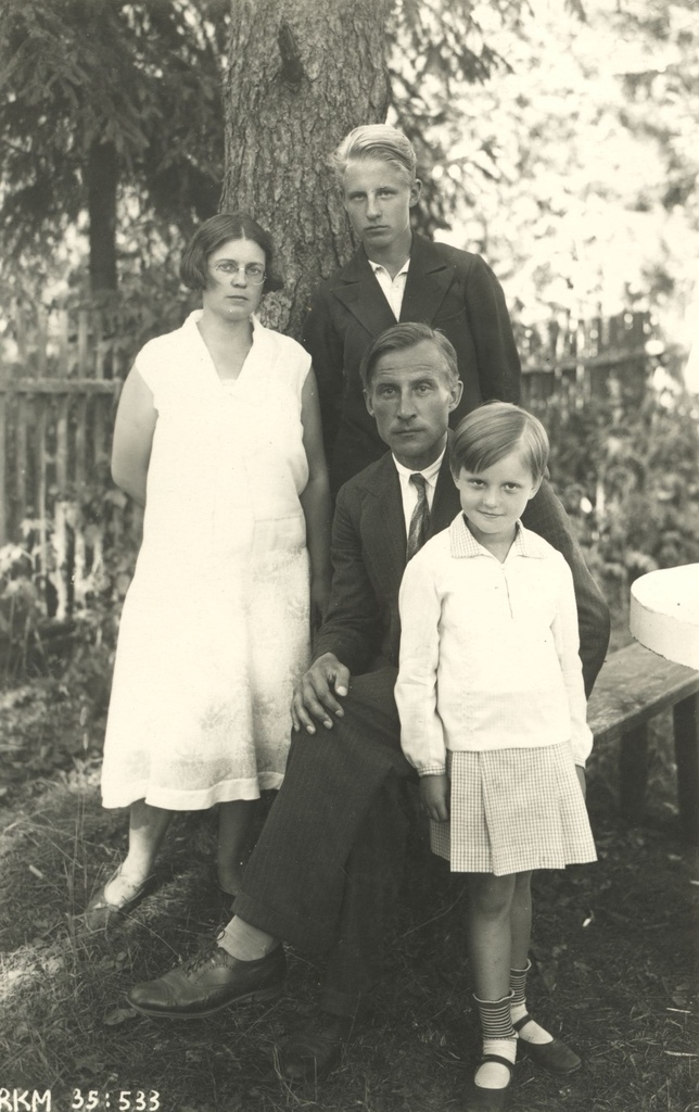 Writer J. Kärner with the family