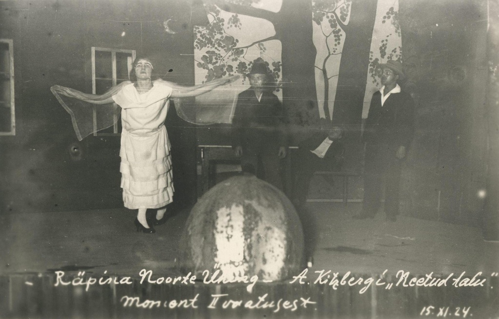A. Kitzberg's scene "The Fucked Farm" on the 2nd view of the Räpina Youth Society in the 12th stage. XI 1924