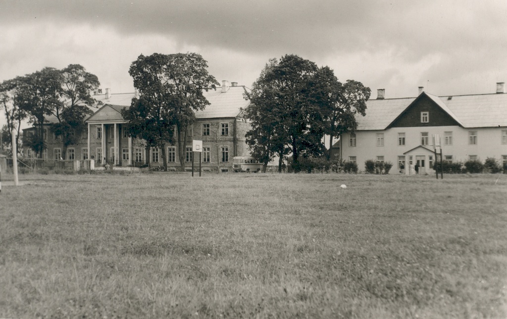 End. The building and teachers' house of Aleksandri School of Estonia. August. 1966