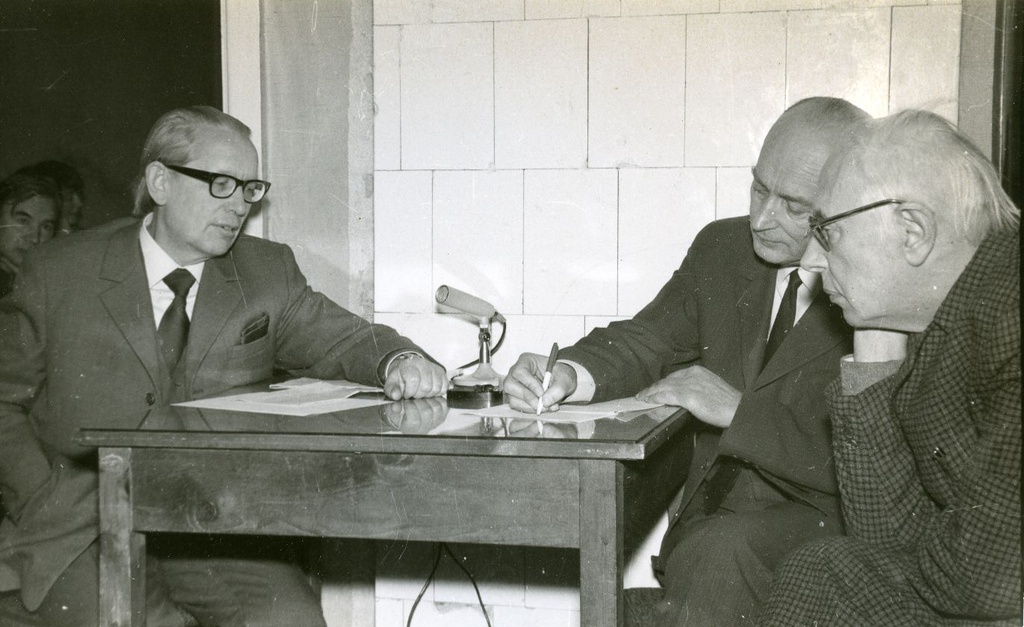 Paul Kuusberg, Kalju Kääri and Valmar Adams 27.03.1972