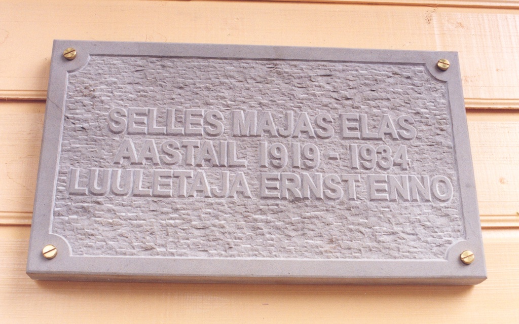 A monument cottage in the house of Haapsalu, where Ernst Enno lived in 1919-1934