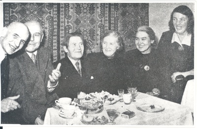 Johannes Aavik's 70th birthday is celebrated by a. Adson, Otto Pukk, Johannes Aavik, Marie Under, Pukk, Hedda Hacker  similar photo