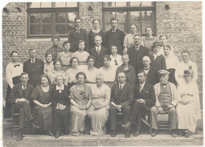 Härma, daughter of Miina ENKS.-Leaders of secondary school in 1921. I r. Vas. 5  duplicate photo