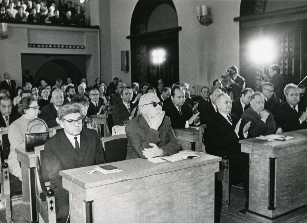 Congress of Writers in Tallinn in 1971. Front row a. Hint, V. Adams