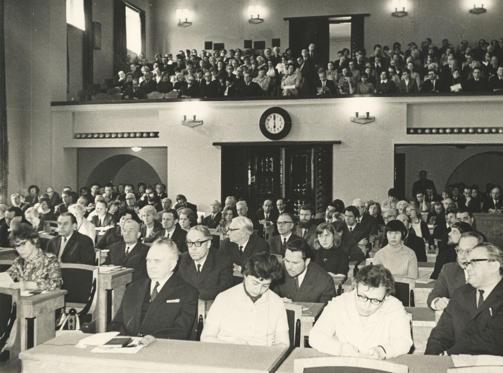 Congress of Writers in Tallinn in 1971. Front left Erni Mouse