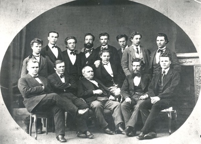 Kunder, Jürmann, Hermann, Treffner, Põdder, Luik, Reichardt, Kerge, Kallas, Eisenschmidt, Jannsen, Kurrikoff, Veske, Niggol [1874] Origin. : E-37-12  duplicate photo