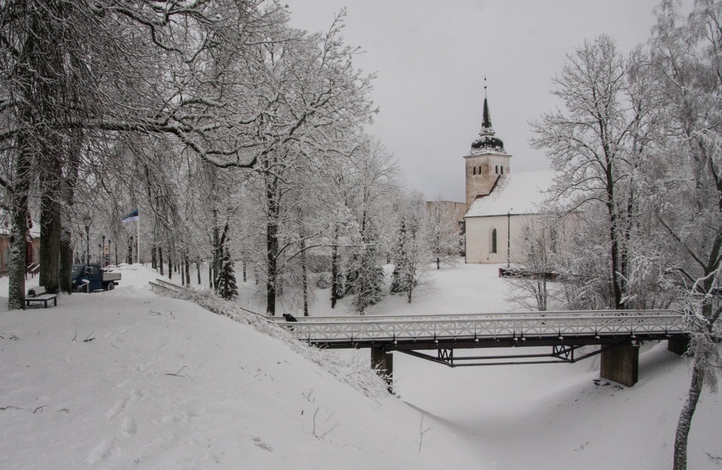 Viljandi Viaduct and Jaani Church rephoto