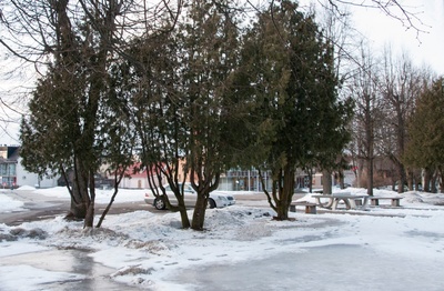 foto Viljandi, Lossi tn 21, kino Rubiin 1966 talv F A. Kiisla (lammutus 2011) rephoto