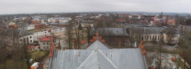foto, Viljandi, linn, Pauluse kiriku tornist, 1972, foto E. Veliste rephoto