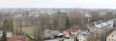 foto, Viljandi, Paalalinn, Pauluse kiriku tornist, 1972, foto E. Veliste rephoto