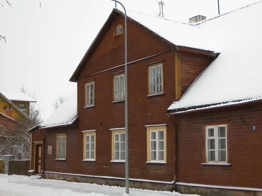 House in Viljandi, where Sakala was located rephoto