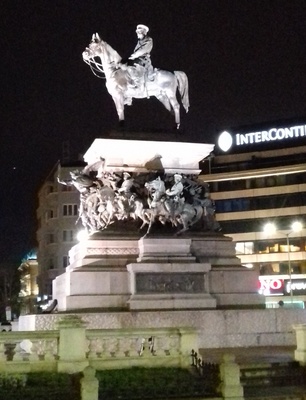 Historic military photos. The monument to the Tsar Liberator in Sofia. rephoto