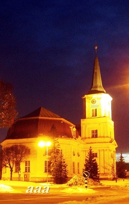 Valga Jaani Church, postcard rephoto