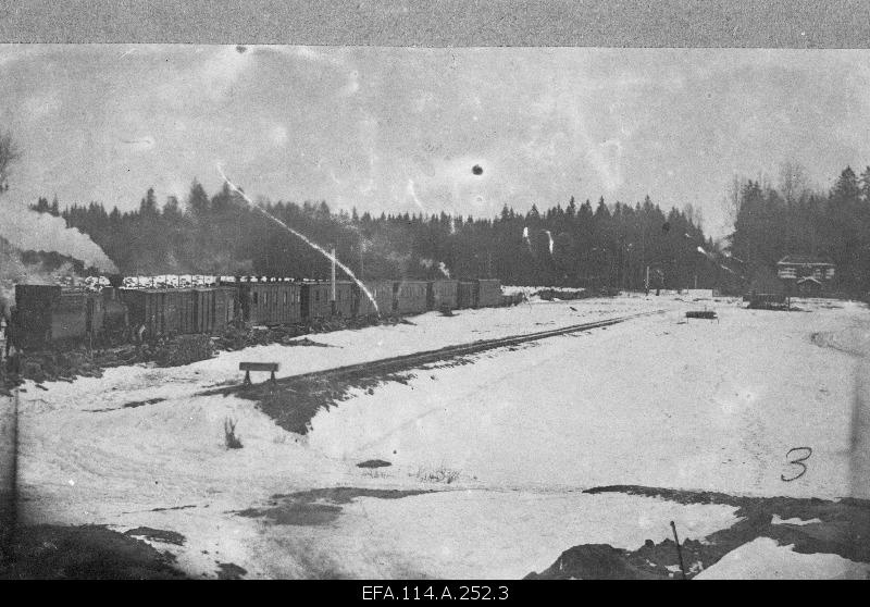 The 6th place of the first battle between the footrote and the Germans at the Red Park sawmill in Voltvet during the War of Liberty.