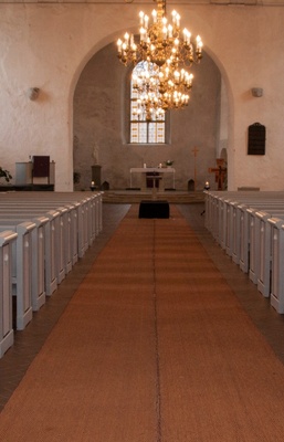 foto albumis, Viljandi, Jaani kirik, kantsel, altar, u 1915, foto J. Riet rephoto