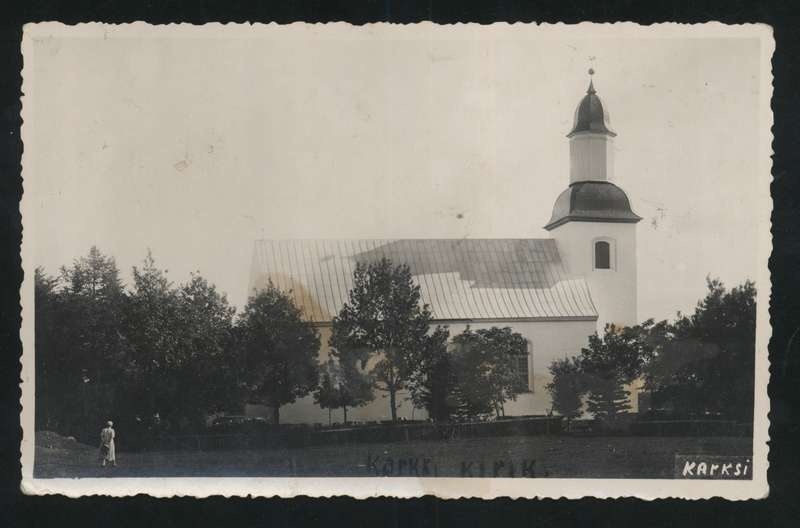 Postcard, Karksi-Nuia, Karksi kirik