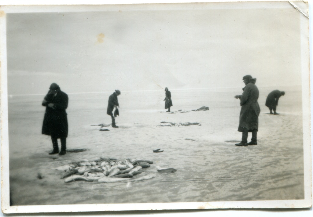 Nõva fishermen on the sea ice in 1950?