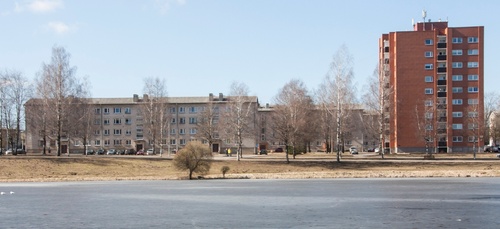 foto, Viljandi, Paalalinn, uued korterelamud (hrutšovkad) u 1965 rephoto