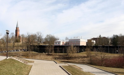 foto Viljandi Valuoja org, kirik, kool, pangahoone rephoto