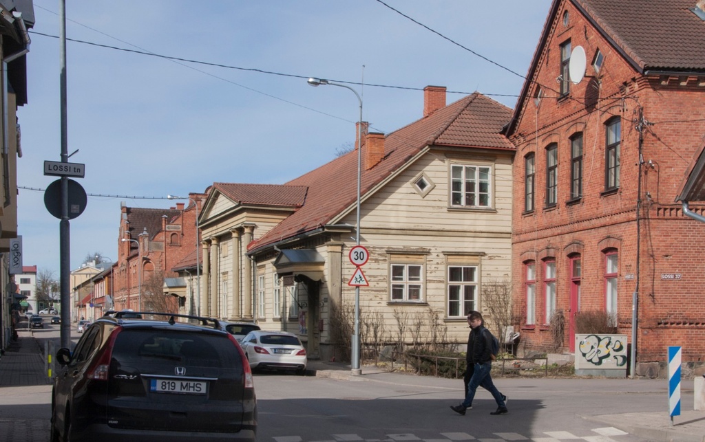 foto, Viljandi, Posti tn u 1905 rephoto