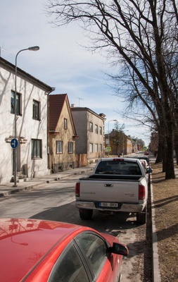foto, Viljandi, Jakobsoni tn Lastepargi kõrval 1957 F H.Riet rephoto