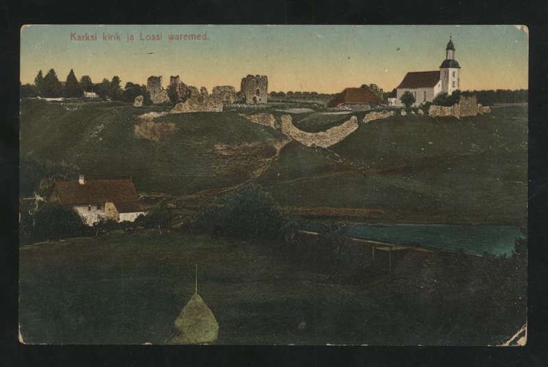 Trükipostkaart, KarksiNuia, Karksi org, lossivare Ajapaik