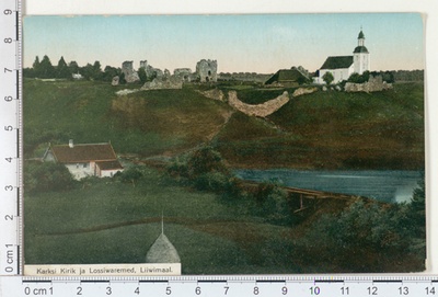 Karksi church and castle roofs  duplicate photo