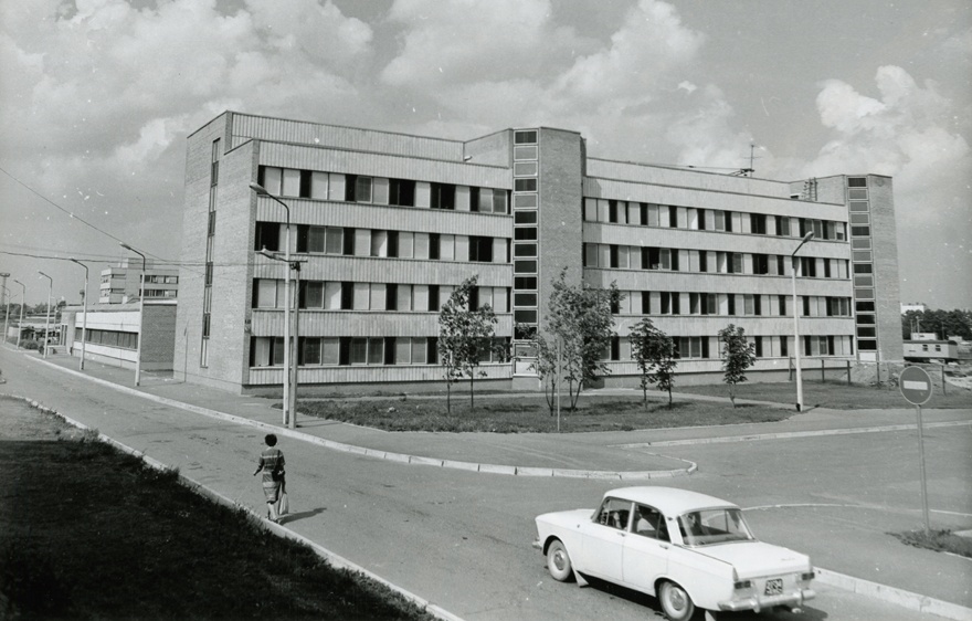 The building of the Institute of Cybernetics in Mustamäe, view of the building. Architect Margus Koot, interior architect Mart Luuri