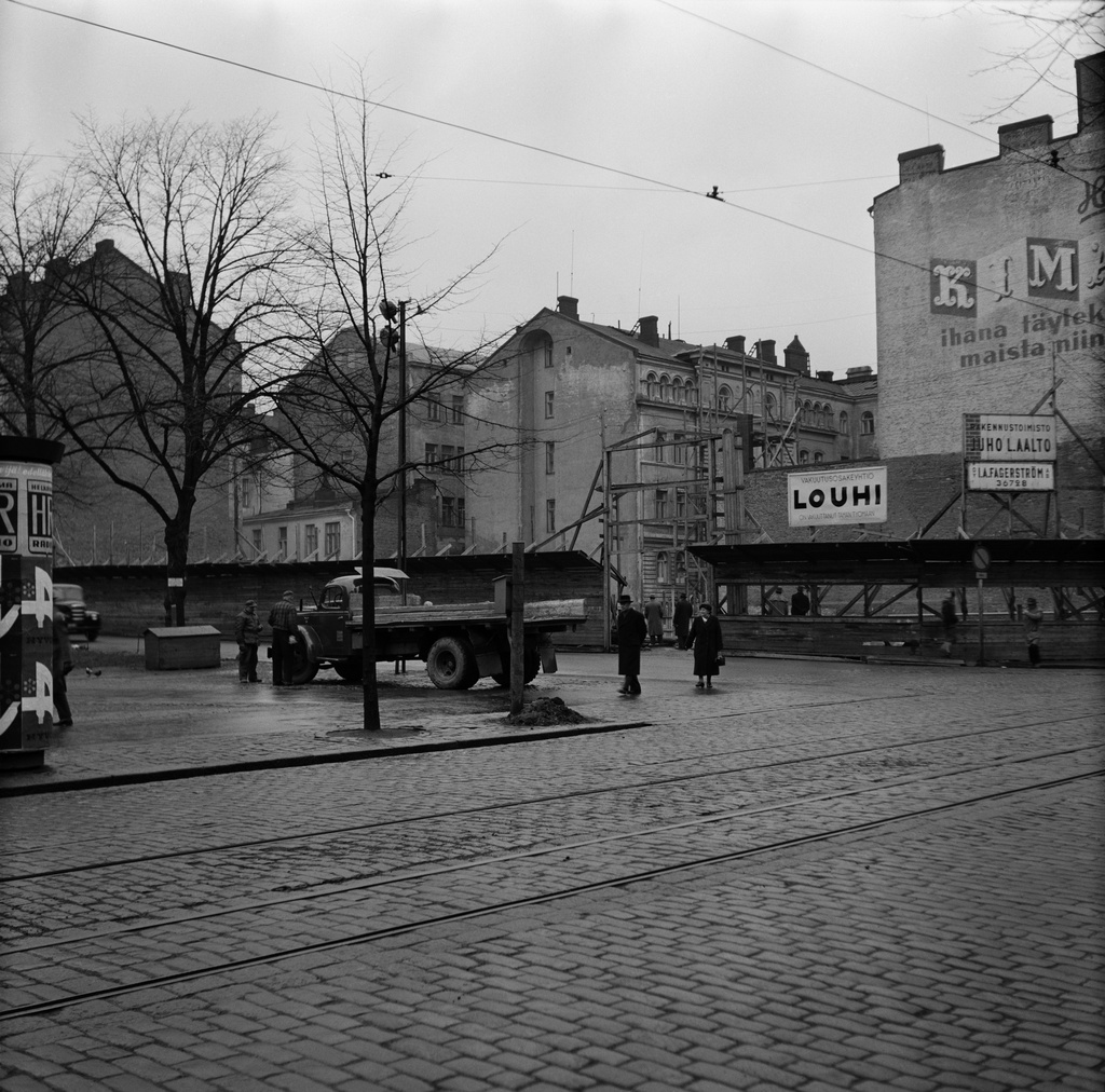 Albertinkatu 25. - Bulevardi 21. Rakennustyömaa.