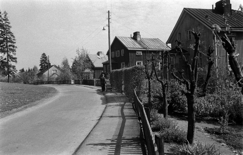 Rauninkuja 8, 6, 4, 2. Puutaloja Käpylässä.