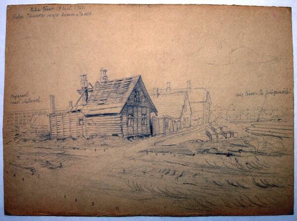 Silicon drawing. Luha Street. 1967.