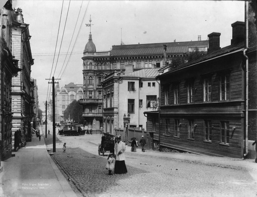 Yrjönkatu 1, 3, 4.; vedos, paperi pahvi, mv