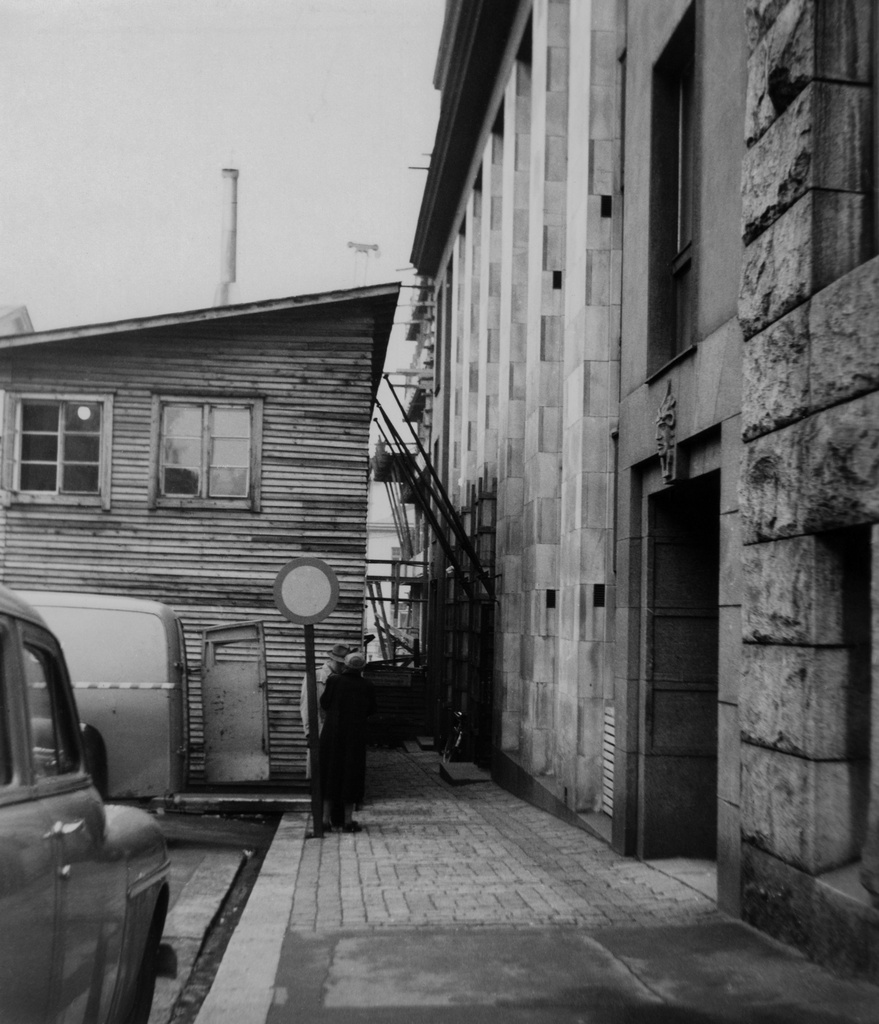 Rakennustyömaa Fabianinkadulla. Elanto-lehden kuva.